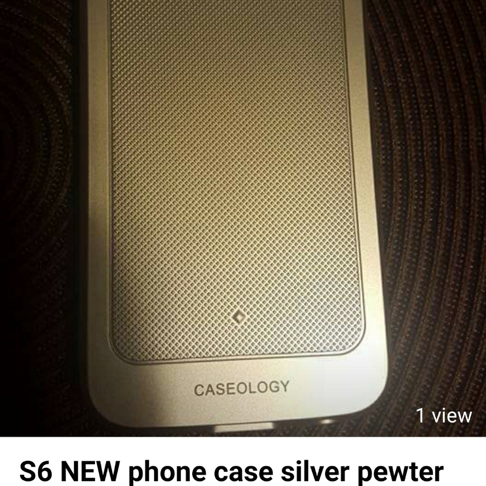 New unused s6 silver pewter phone case sle…